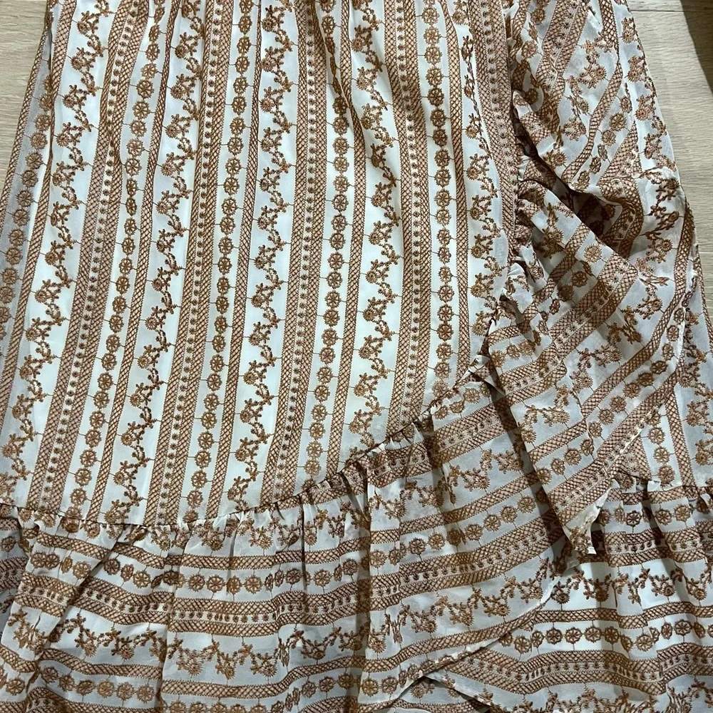 Calvin Klein Brown and White Midi Dress - Picture 4 of 4